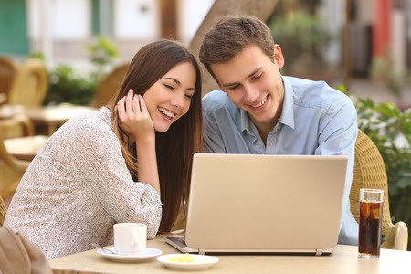 couple using computer software